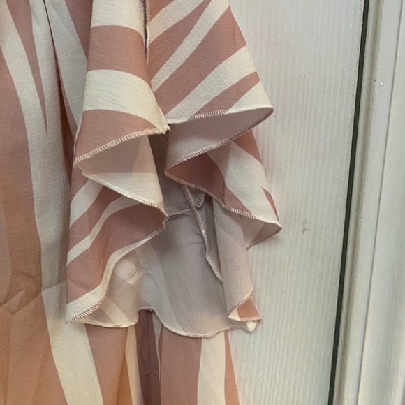 Dusty Pink Tie Front Blouse - Picture 3 of 7